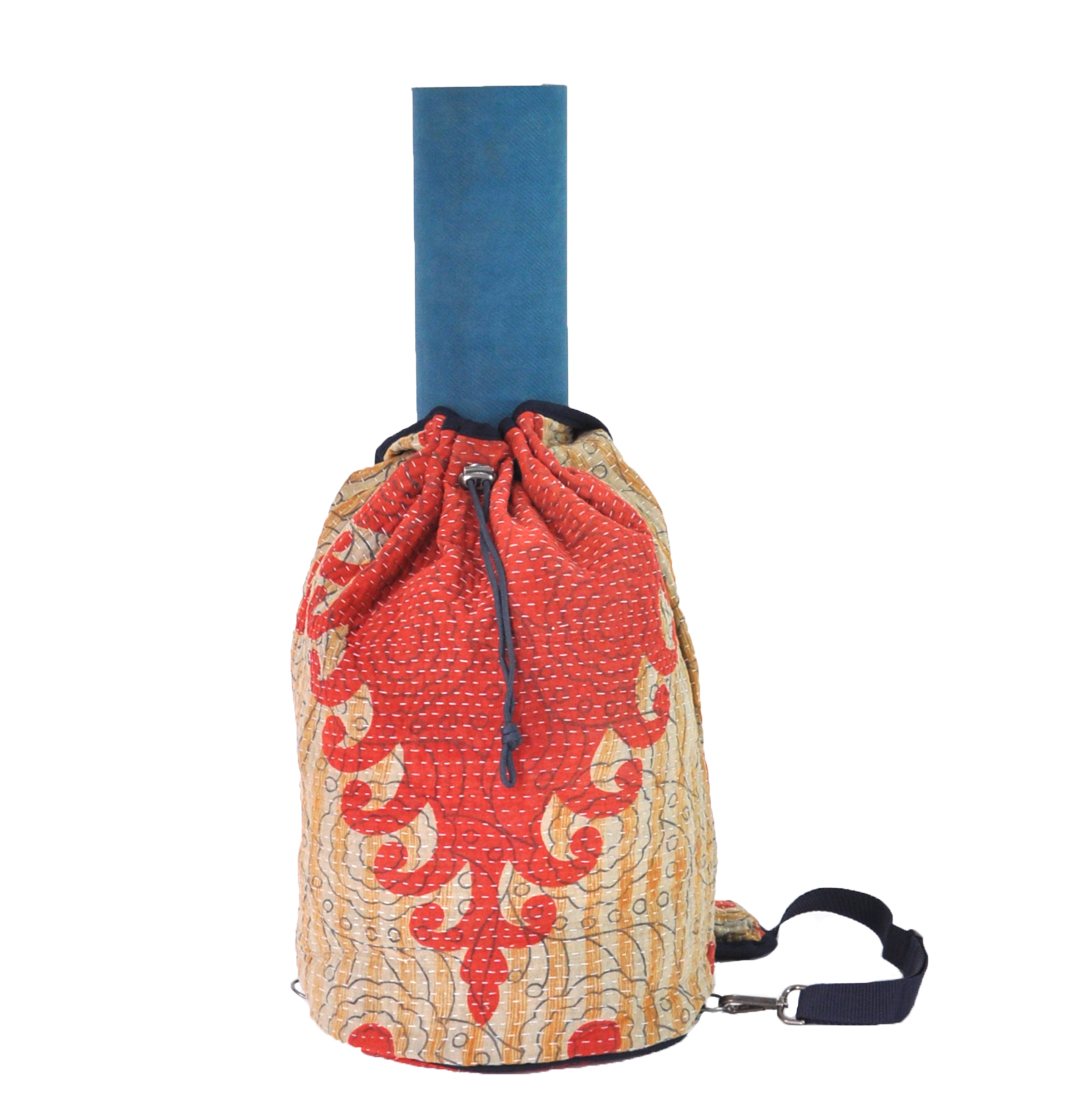 YESNESS Kantha Ganesha Crossbody Duffle/Yoga Mat Bag
